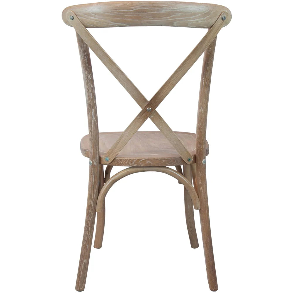 Lime Wash Wooden High Back Dining Chair C2541