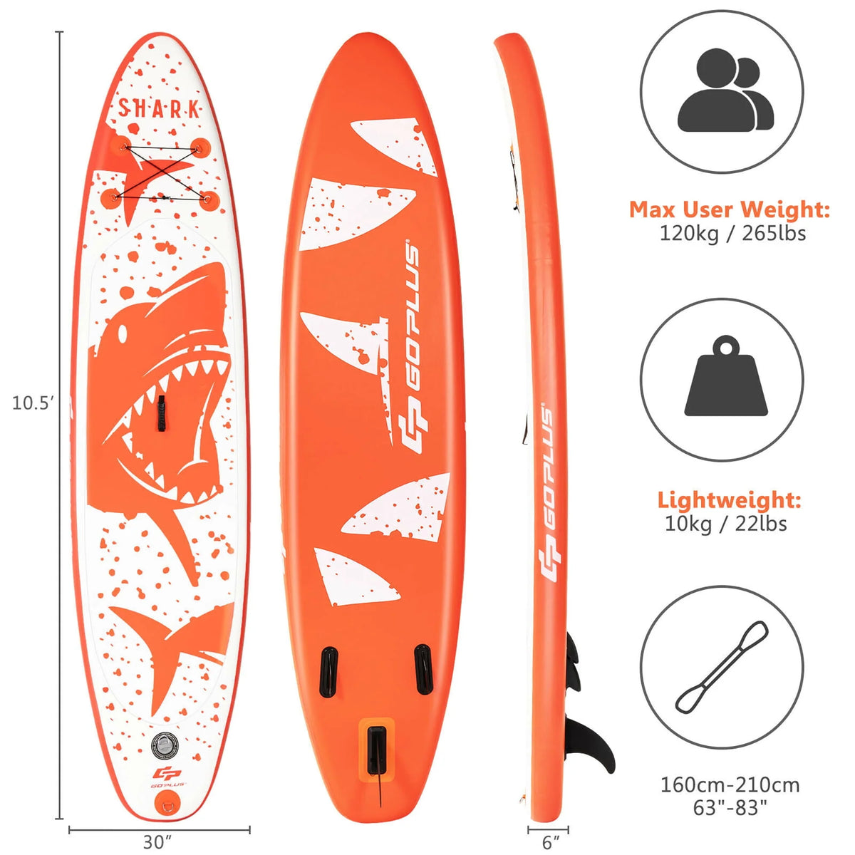 11' Inflatable Stand Up Paddle Board N381