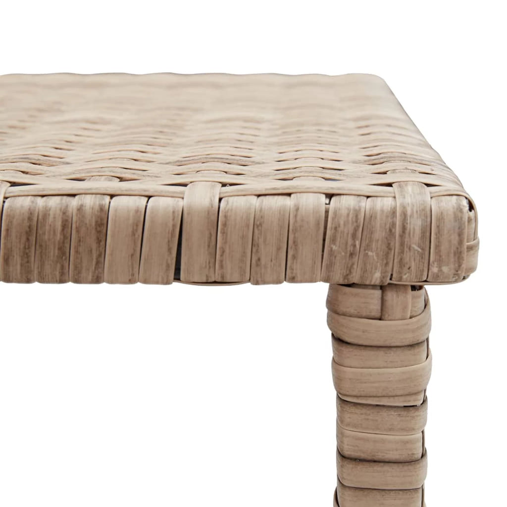 Beige Poly Rattan Coffee Table T624