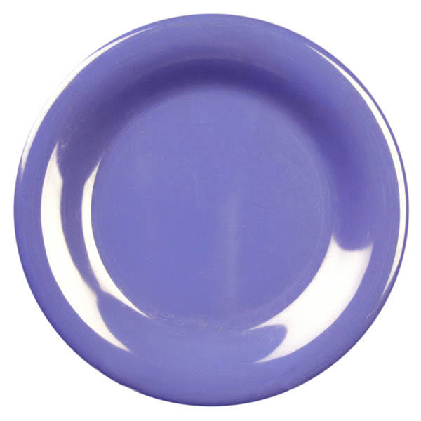 Purple 7 5/8x22 Wide Rim Plate, Melamine, Pack of 6 V2050