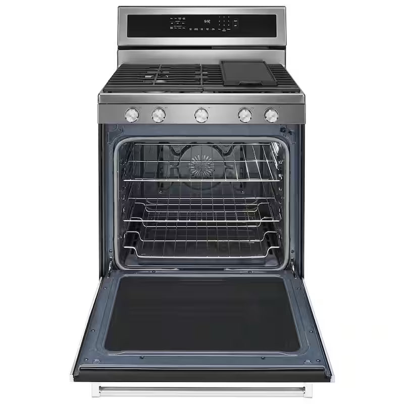 5.8 cu. ft. Gas Range with Self-Cleaning Oven in Stainless Steel P1696