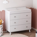 White 3 Drawer Baby Changing Table with Pad D19242