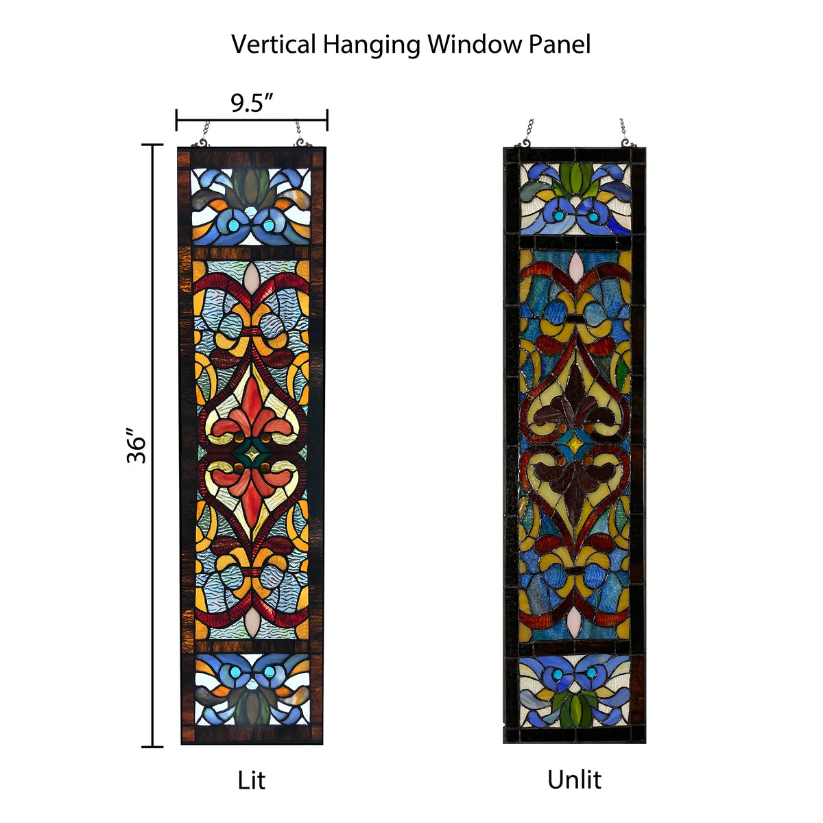 36 in. Stained Glass Window Panel K539548
