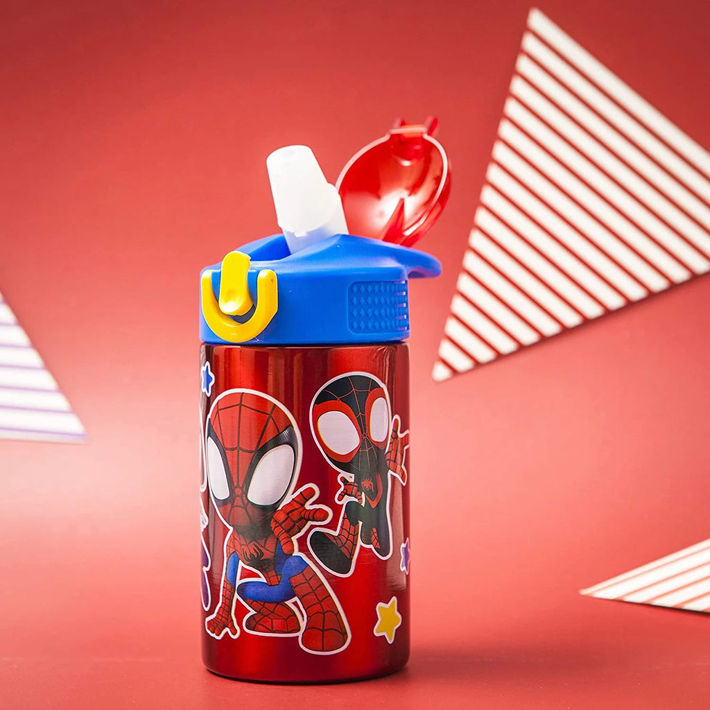 Kids 15.5oz Stainless Steel Water Bottle with Flip Straw K5488