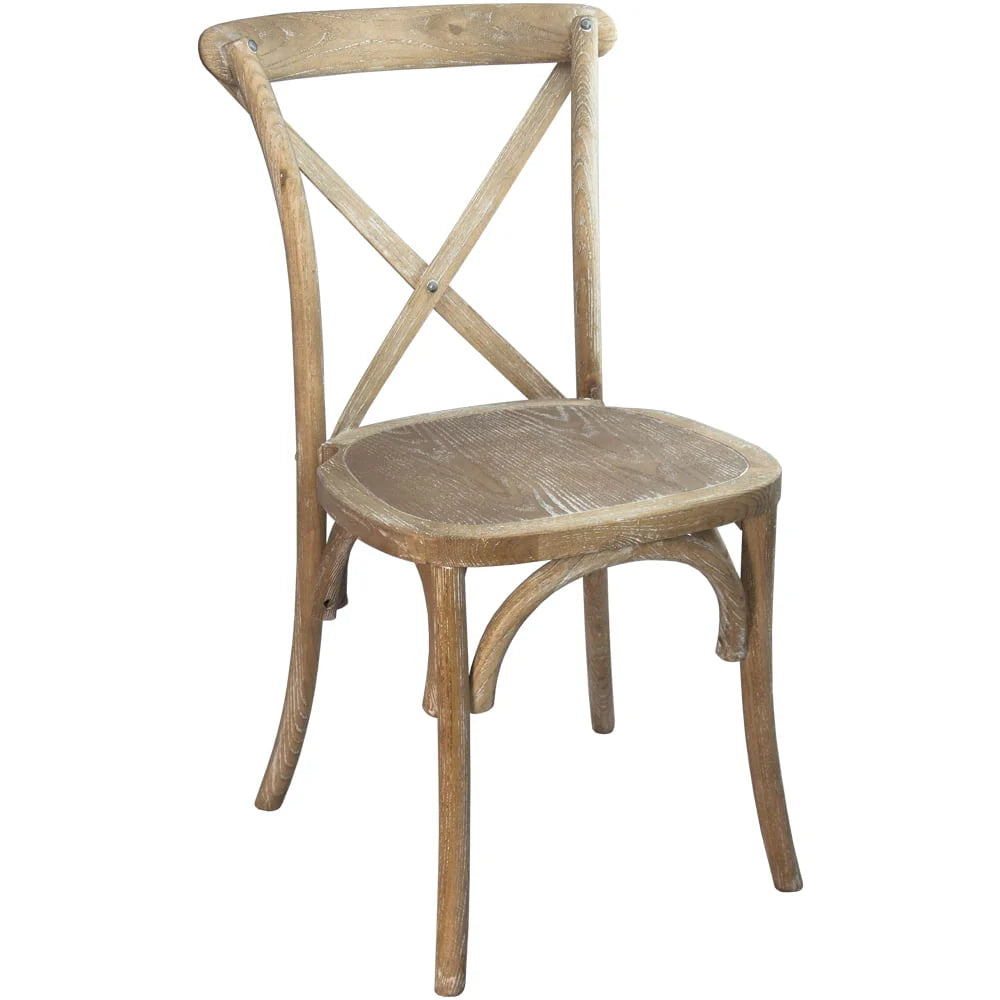 Lime Wash Wooden High Back Dining Chair C2541