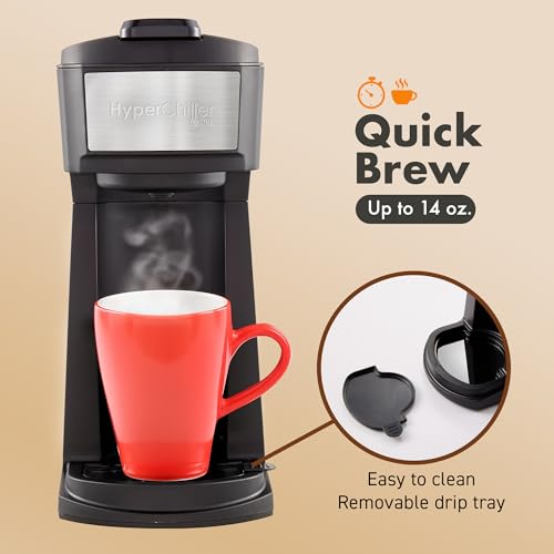 Iced/Hot Coffee Maker, 8, 10 or 12oz Pours, Black/Stainless-Steel U651