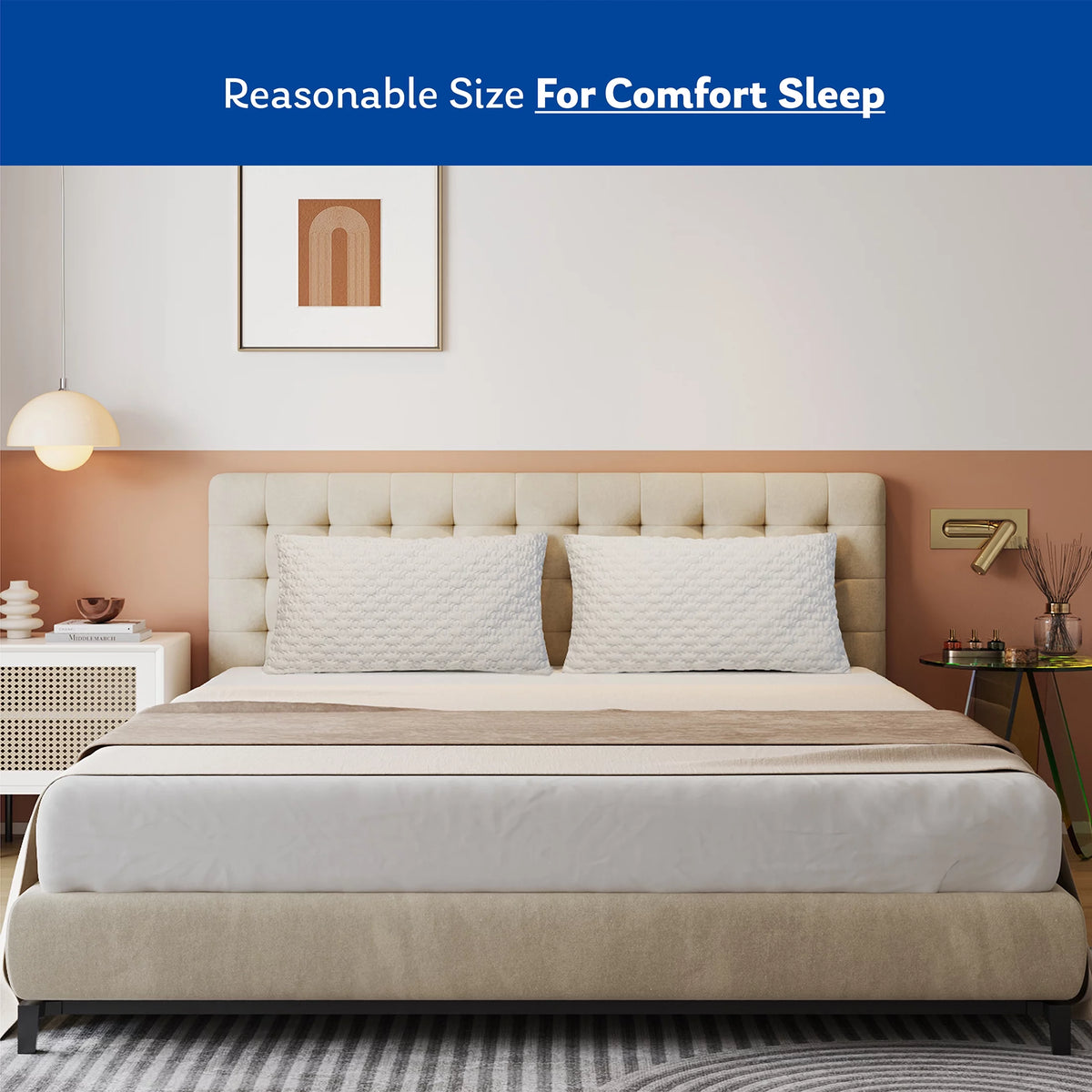 Shredded Memory Foam Bed Pillow Queen Firm Z778