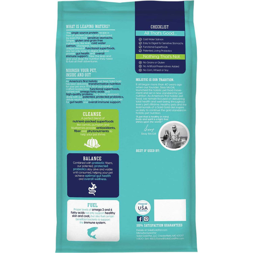 Solid Gold Leaping Waters Cold Water Salmon Dry Dog Food C36345