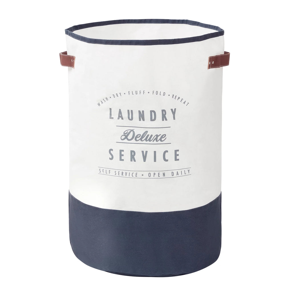 2 Pack Ivory Grey Canvas Laundry Hamper N3162