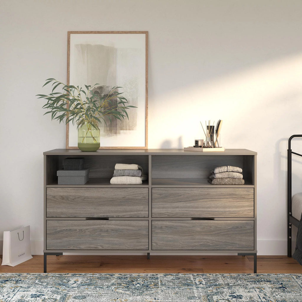 Weathered Oak Wide Dresser C488153