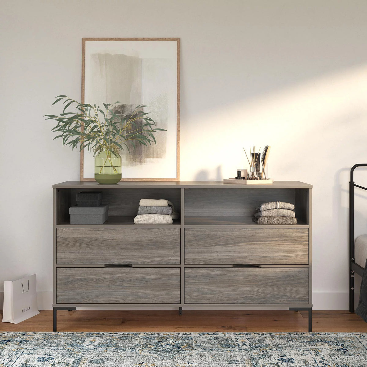 Weathered Oak Wide Dresser C488153