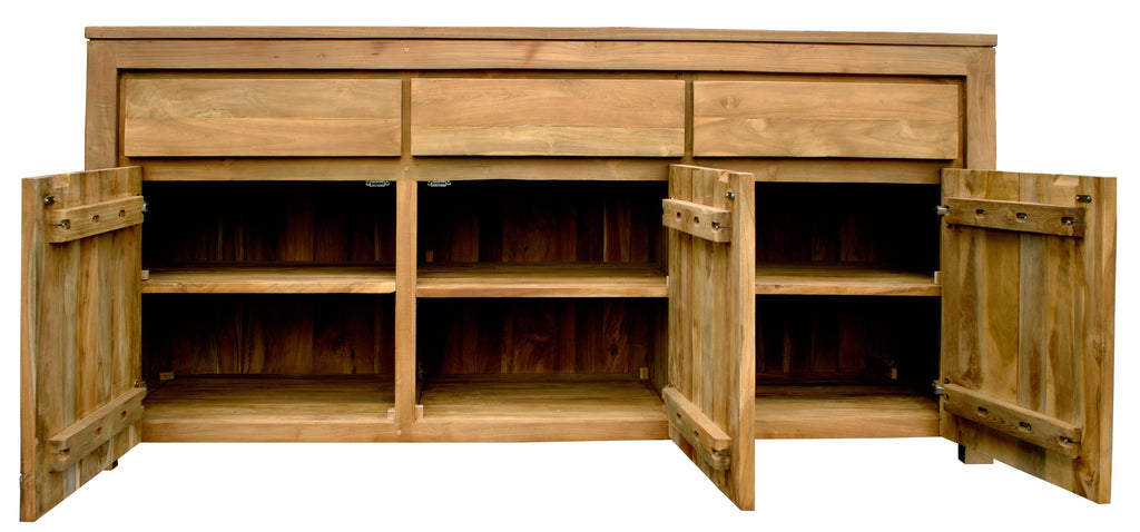 Recycled Teak Wood Buffet with 3 Doors and 3 Drawers D817