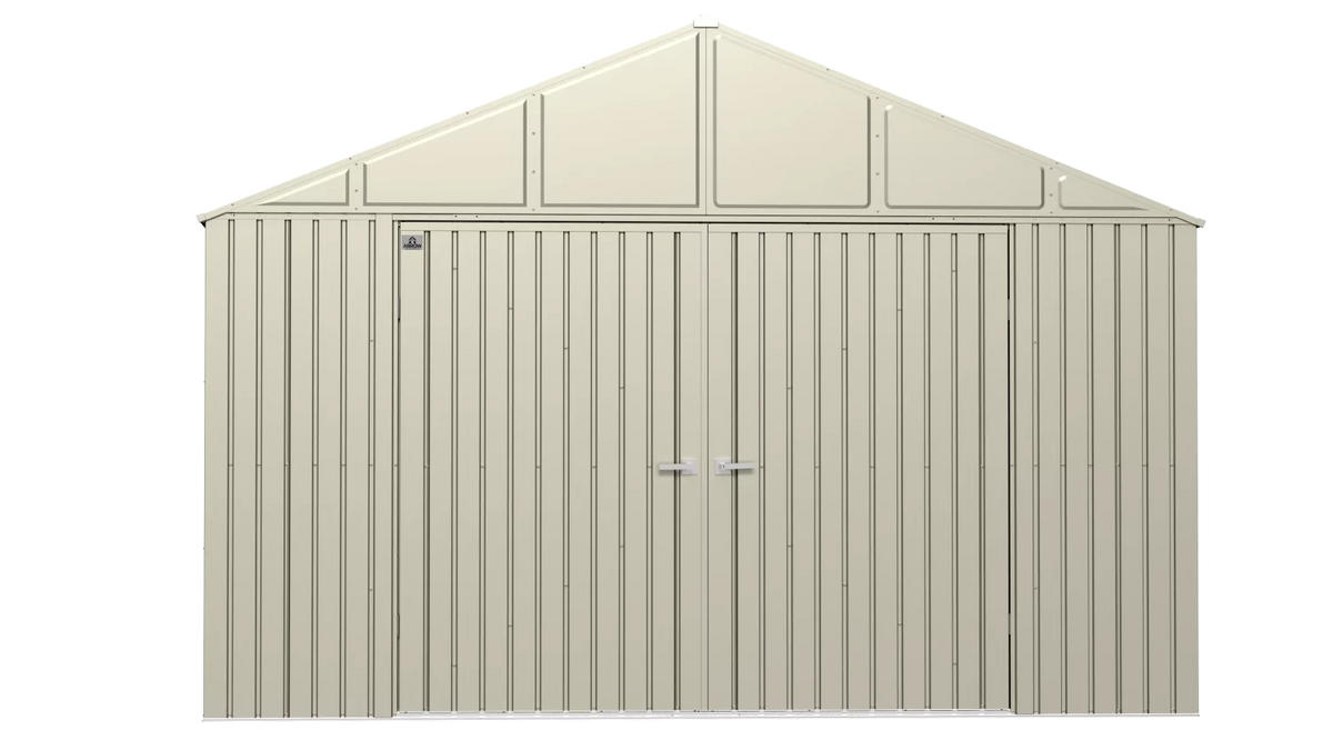 Steel Storage Shed 12x14 Cool Grey S262108