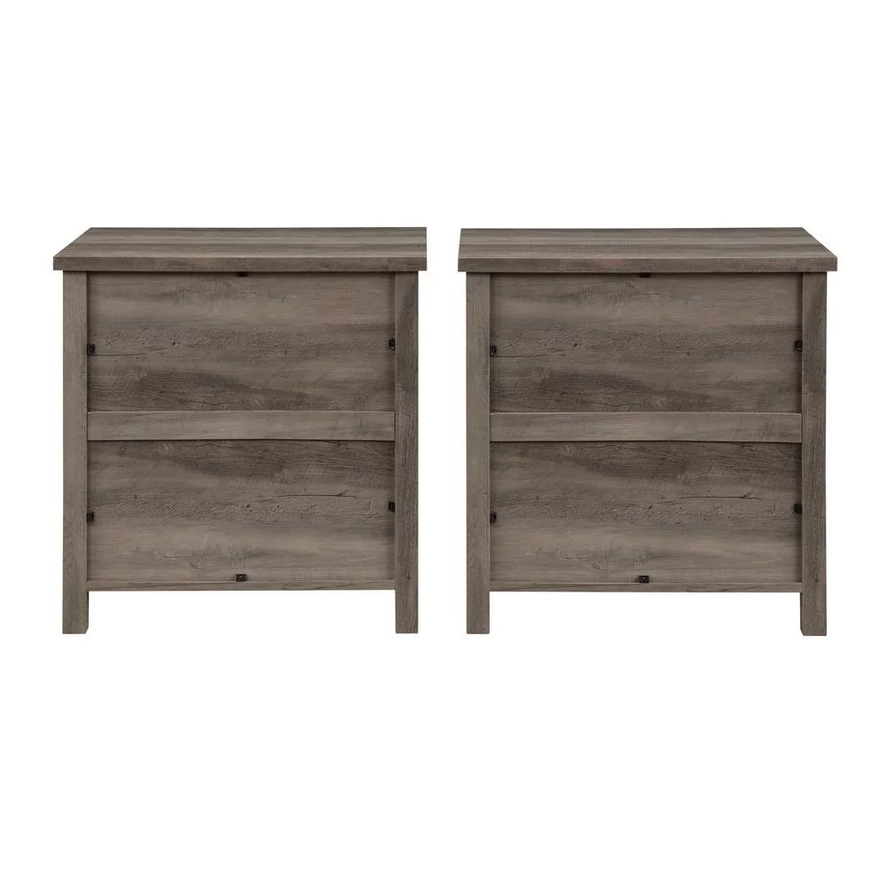 3 Drawer Gray Wash Bedroom Nightstand Set N8890