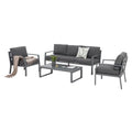 4 Piece Metal Patio Furniture Set with Cushions A27045