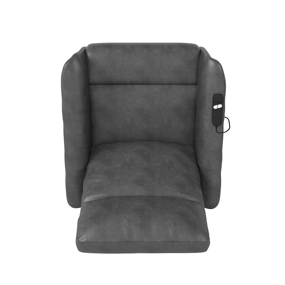 Gray Faux Leather Power Recline and Lift Chair R88181