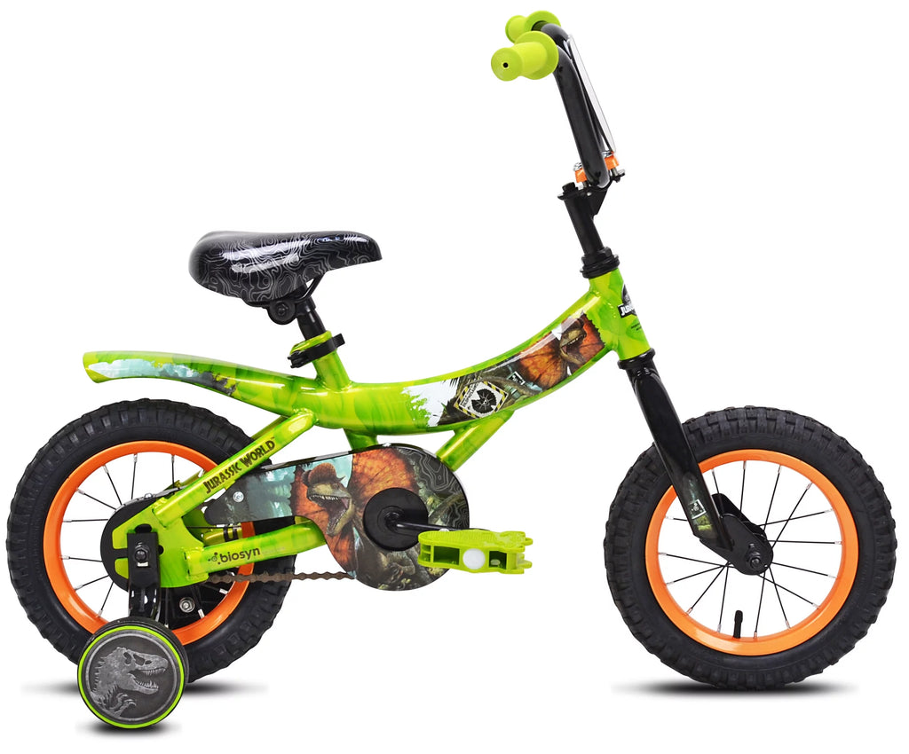 Green and Orange 12-inch Boy's Bicycle with Training Wheel U4220