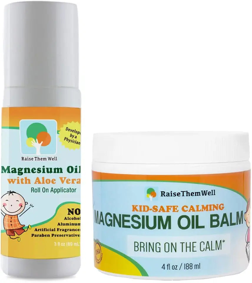 Kids Safe Magnesium Oil Balm and Roller Bundle V91818