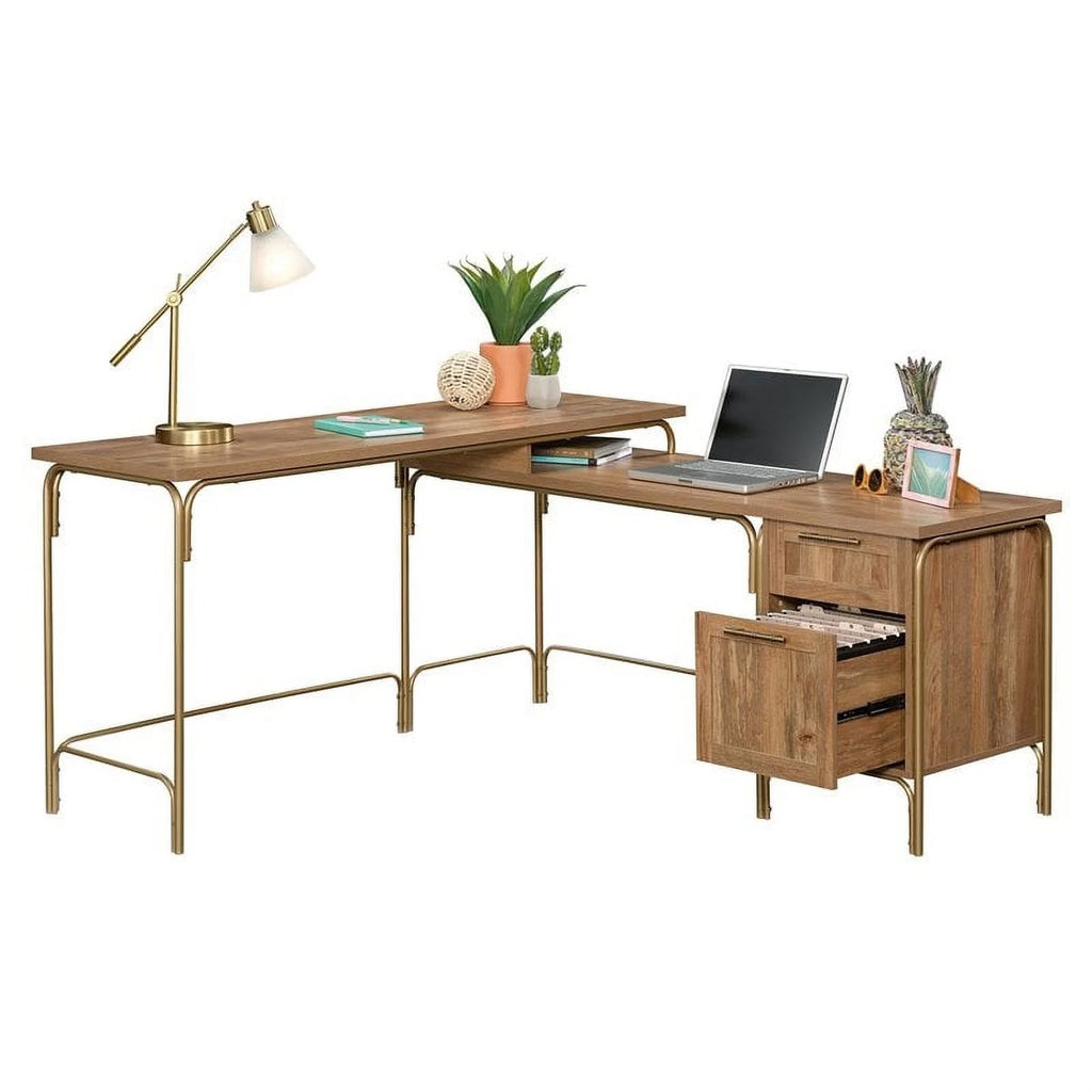 L-Shaped Engineered Wood Desk R202056