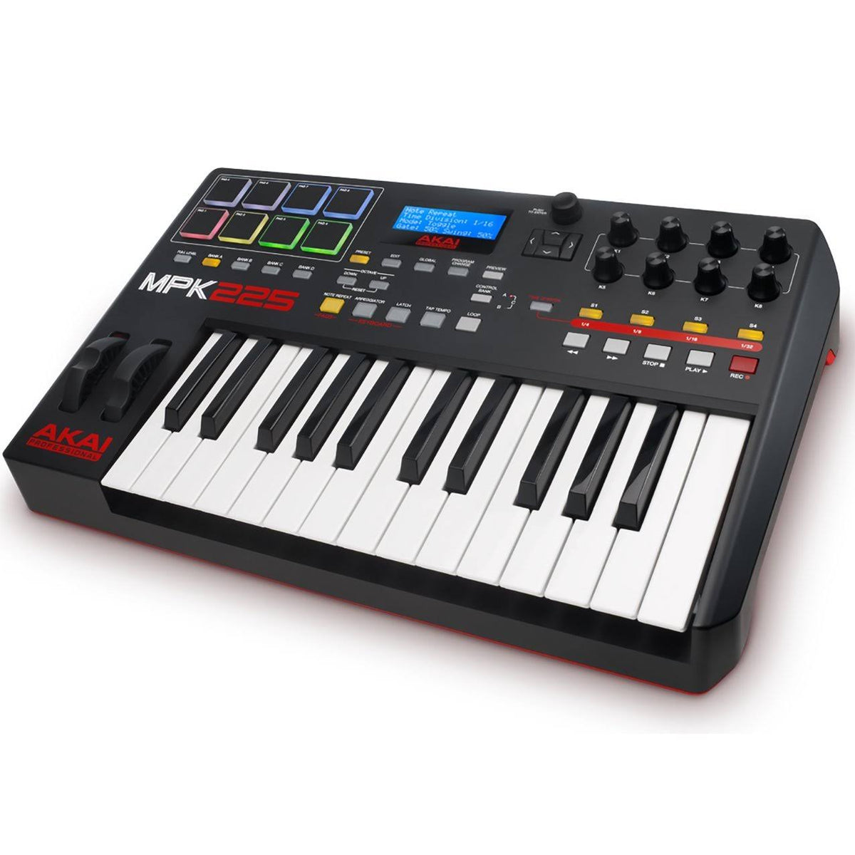 USB Midi Keyboard Controller 25 Semi-Weighted Keys Black K35952