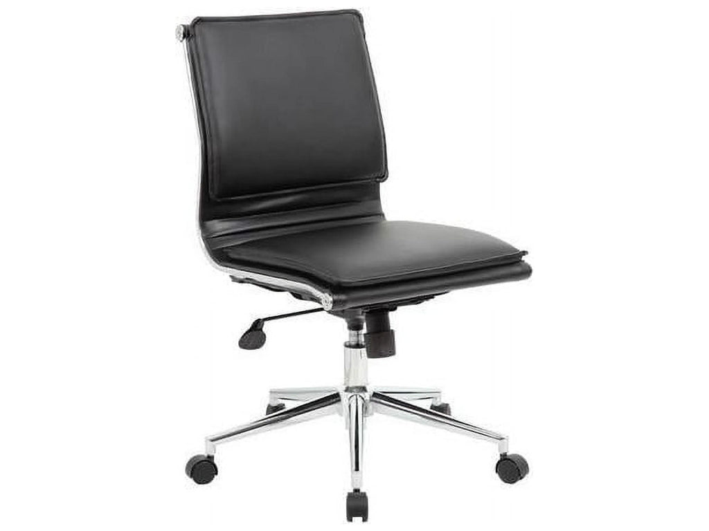 Black Faux Leather Swivel Office Chair P46110