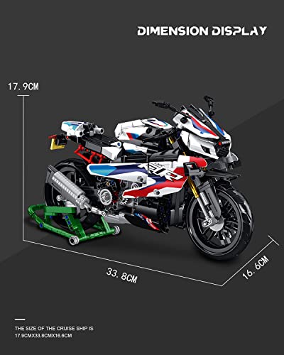 Motorcycle Model Building Blocks Set, 912 Pieces A515