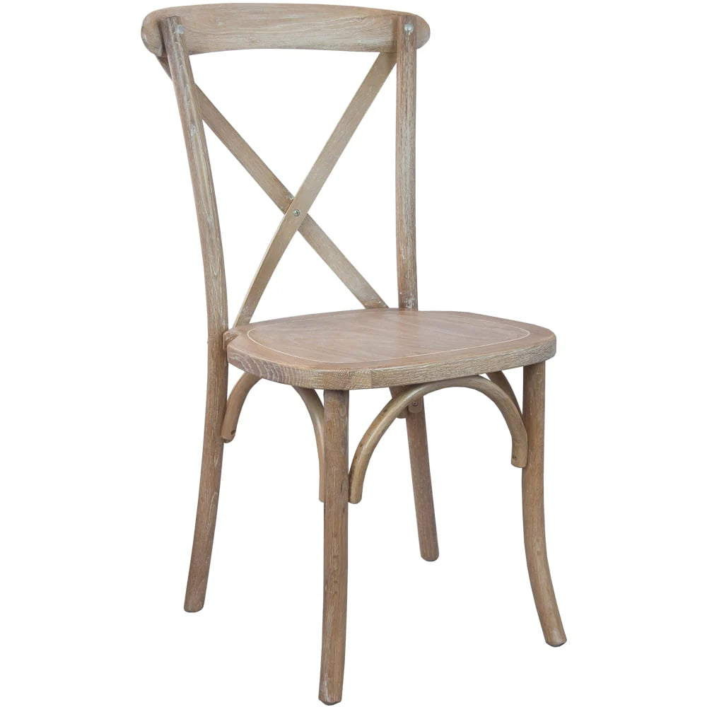 Lime Wash Wooden High Back Dining Chair C2541