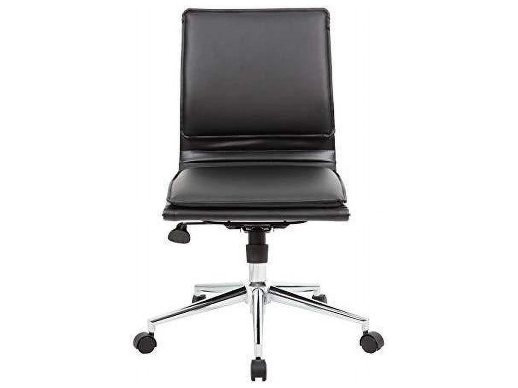 Black Faux Leather Swivel Office Chair P46110