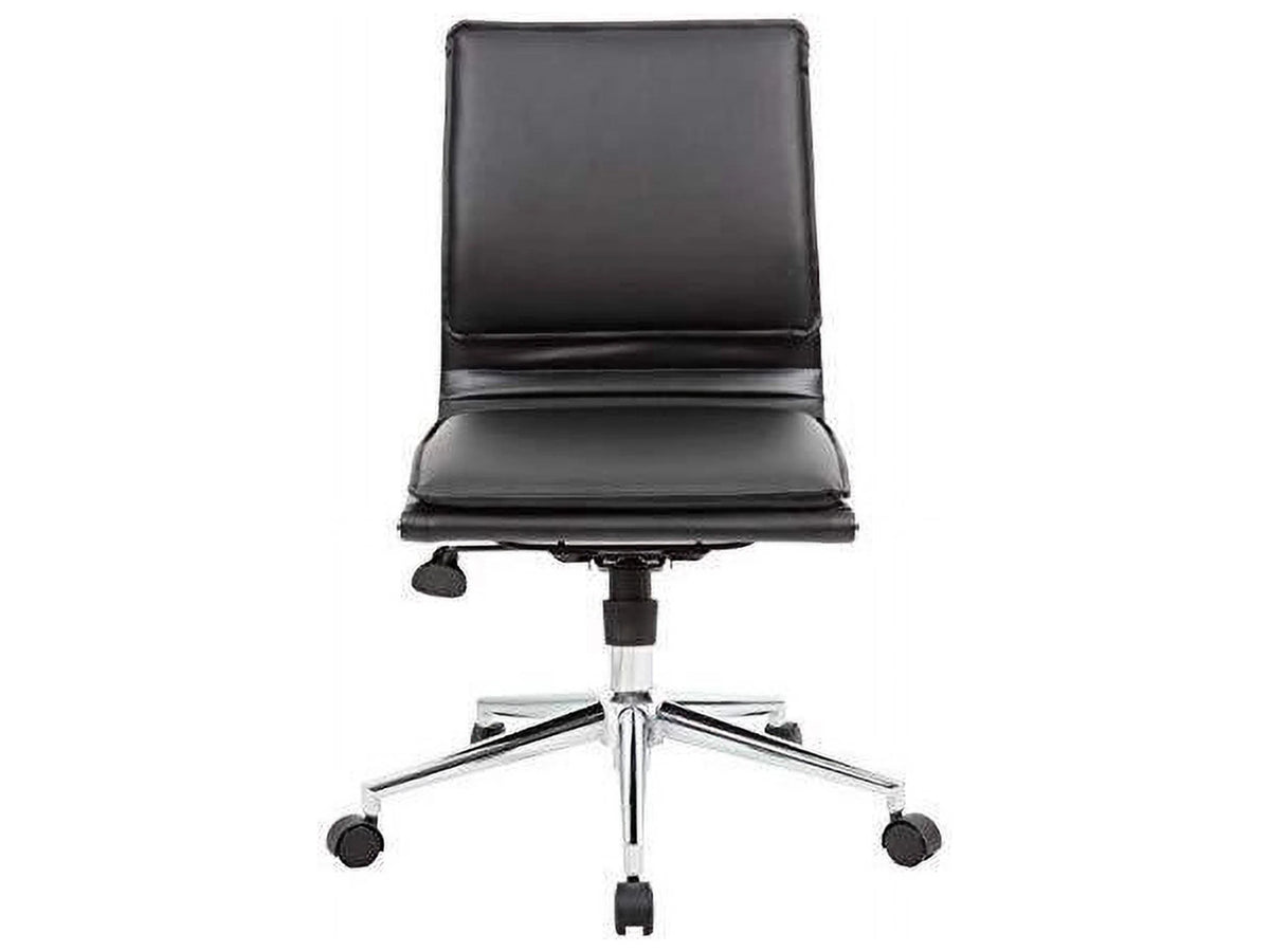 Black Faux Leather Swivel Office Chair P46110