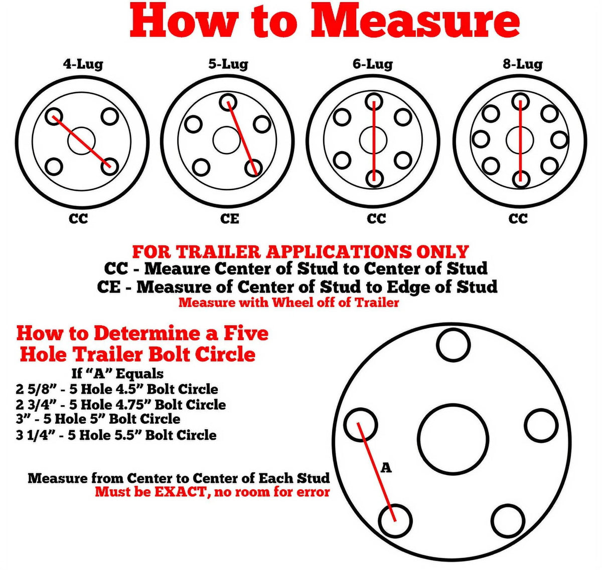 2-Pack Trailer Tire On Rim 480-12 5 Lug Galvanized Spoke Wheel D360