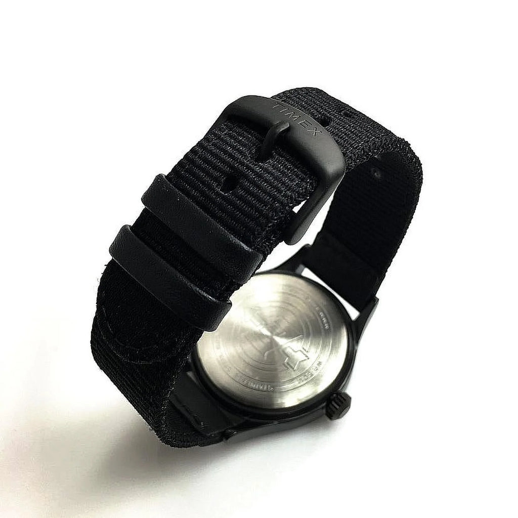 Black Leather Nylon Strap Watch W90240