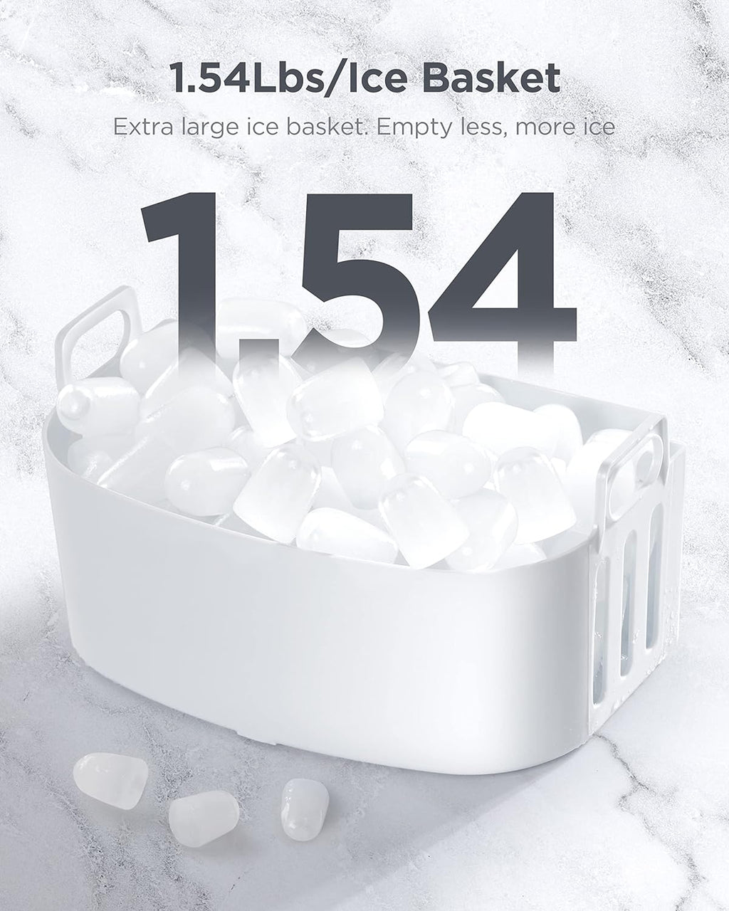 Countertop Ice Maker Machine with Ice Scoop and Basket A4336
