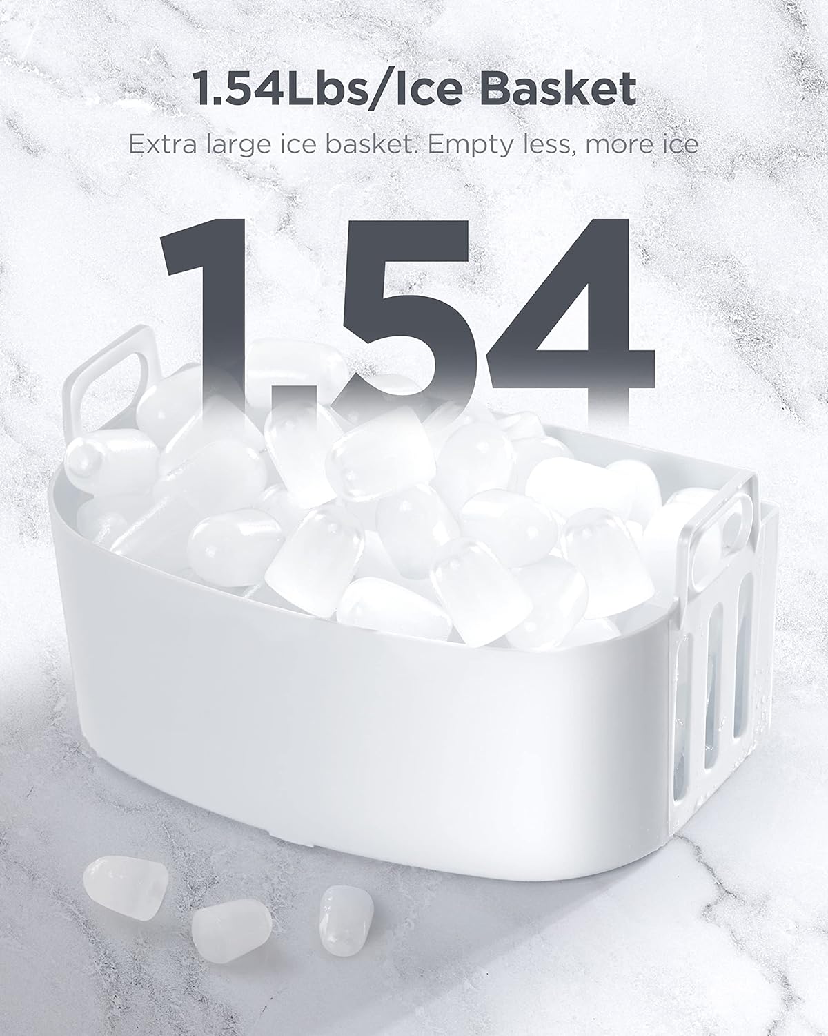 Countertop Ice Maker Machine with Ice Scoop and Basket A4336