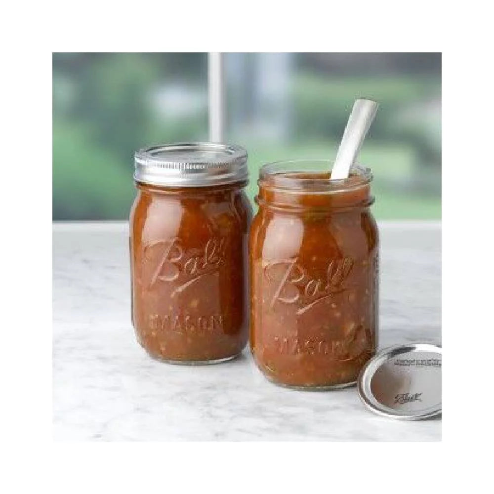 16 oz Glass Mason Jar with Lid and Band 12-Pack P597