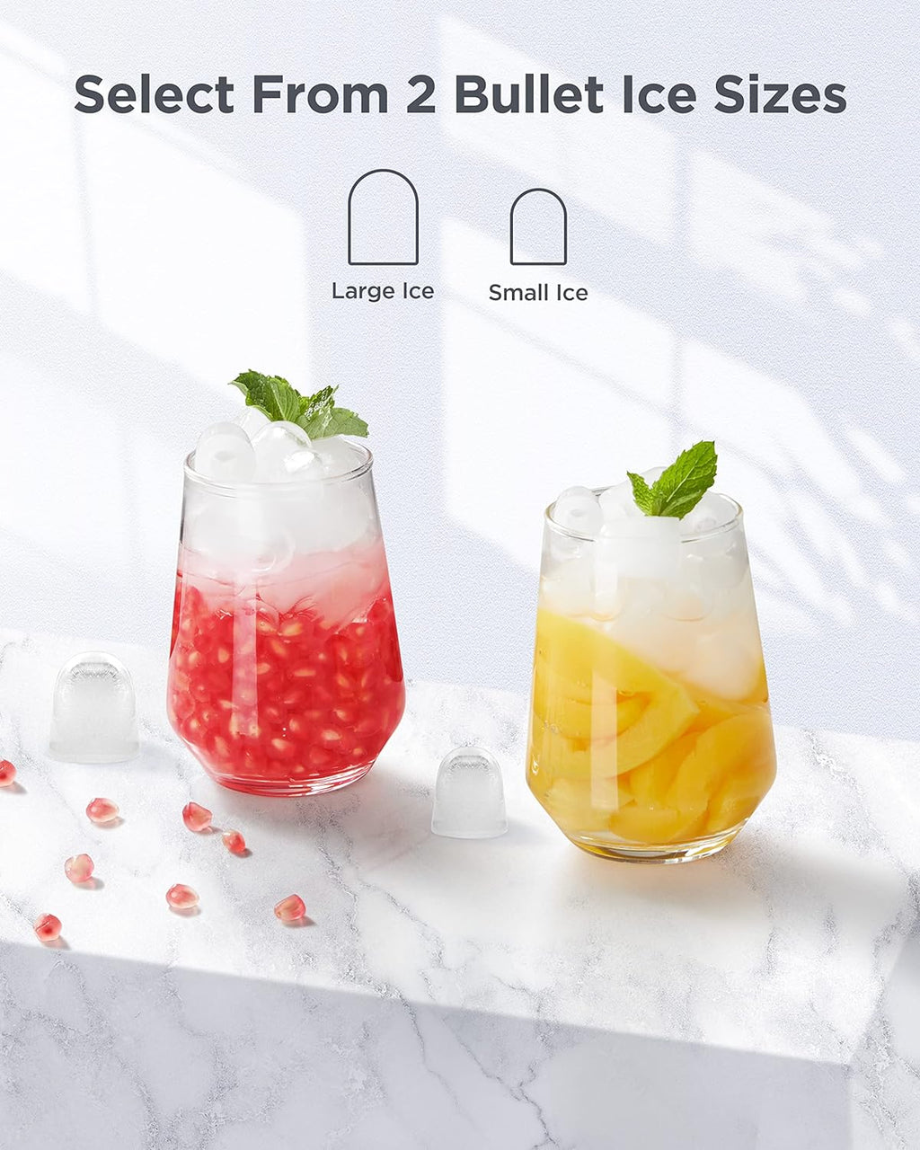 Countertop Ice Maker Machine with Ice Scoop and Basket A4336